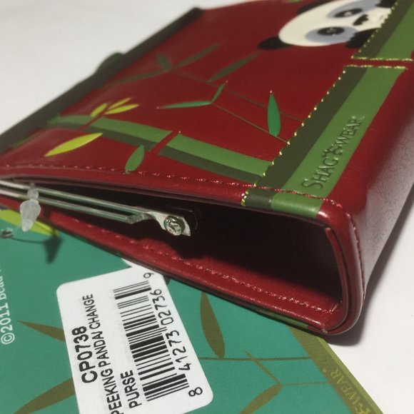 Panda Coin Purse - Cute Red Vintage-Style Wallet - Picture 3 of 6